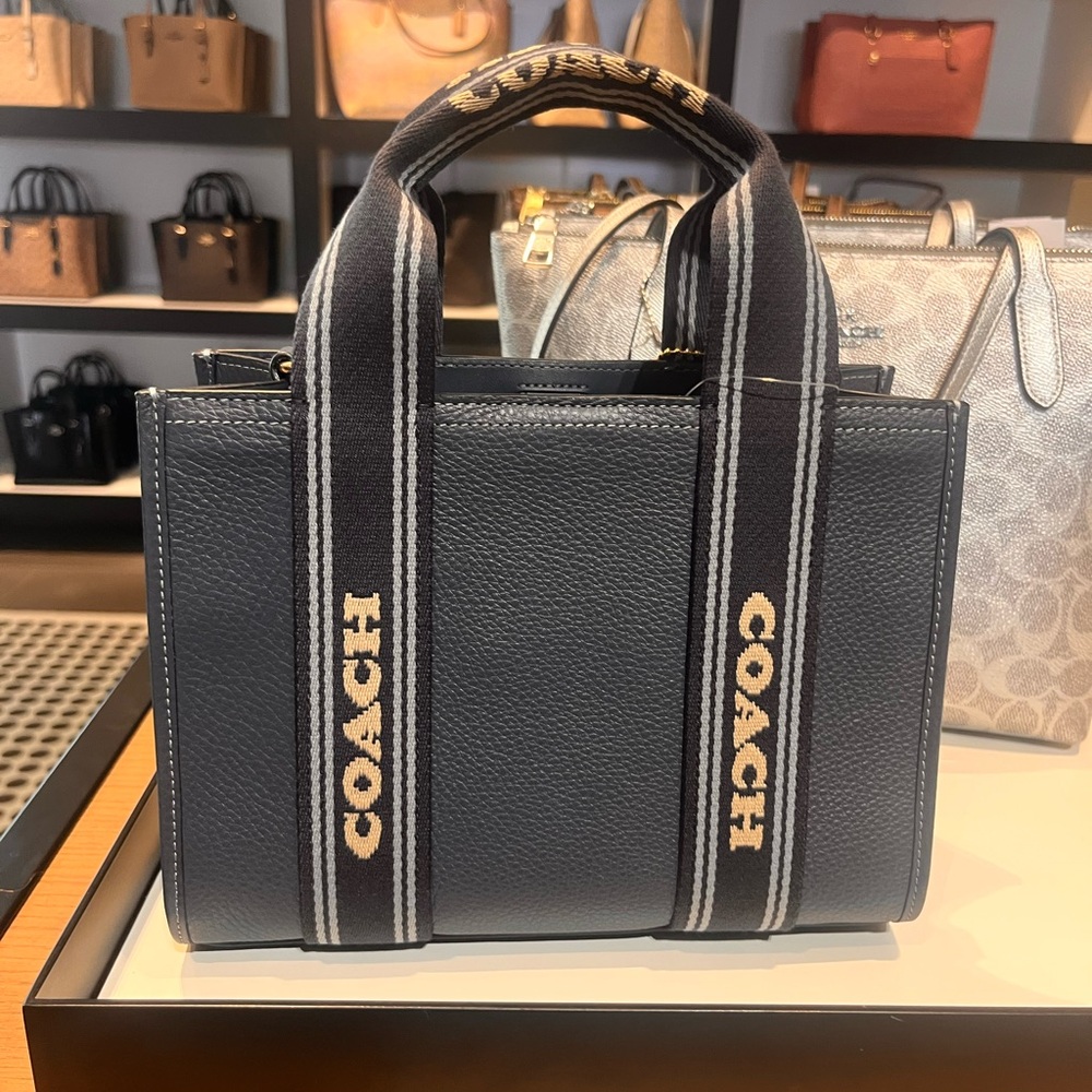 New Coach Smith Tote 24 Crossbody In Leather IM/DENIM MULTI CBH14 - Picture 2 of 7